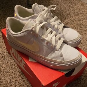 Nike Women's Court Vision Low White Iridescent Sneakers